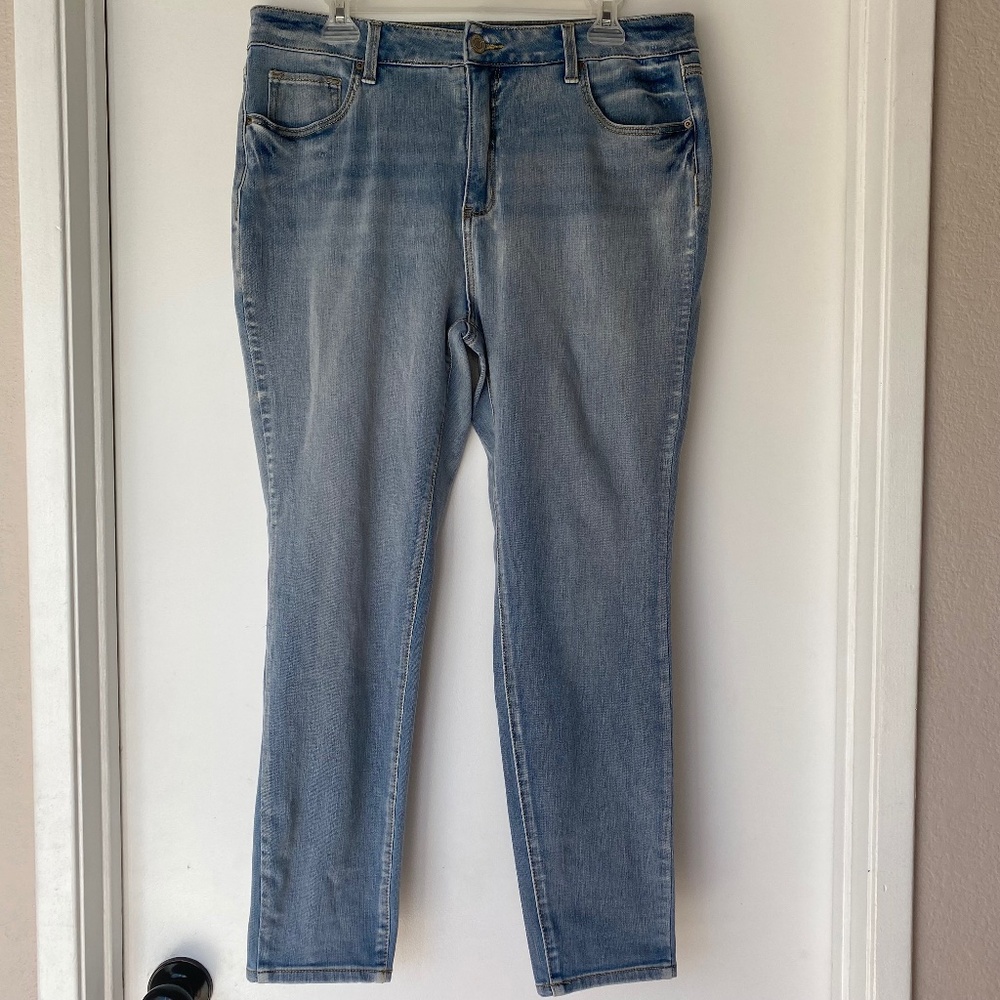 Time and Tru blue straight skinny jean